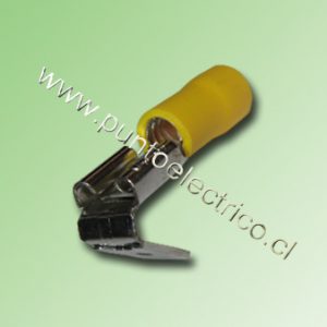 TERMINAL FASTON HEMBRA/MACHO 12/10 AWG. COLOR AMARILLO ANCHO 6,3mm