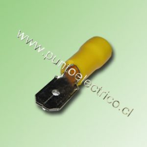 TERMINAL FASTON MACHO 12/10 AWG. COLOR AMARILLO ANCHO 6,3mm