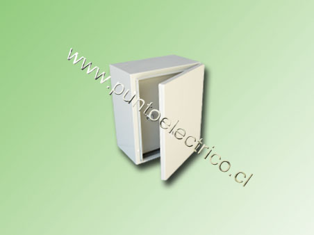 CAJA METALICA C/PUERTA INTERIOR 600x400x250mm RAL 7032  IP66 - PE240052