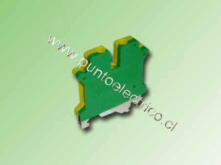 BORNE CONEXION TIERRA 2,5mm2 COLOR AMARILLO VERDE-PE200060