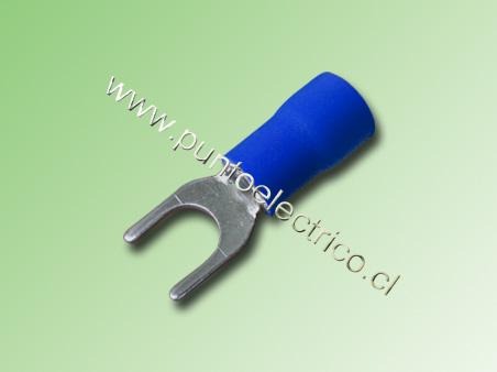 TERMINAL HORQUILLA 16/14AWG COLOR AZUL PERF. 5mm - PE130132