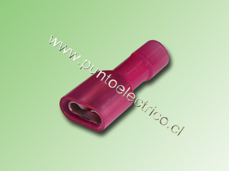 TERMINAL FASTON HEMBRA 22/18AWG AIS. COMPLETA 6,3MM-PE130150