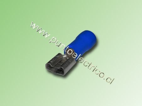 TERMINAL FASTON HEMBRA AZUL 16/14 AWG. ANCHO 5,3mm. PE130154