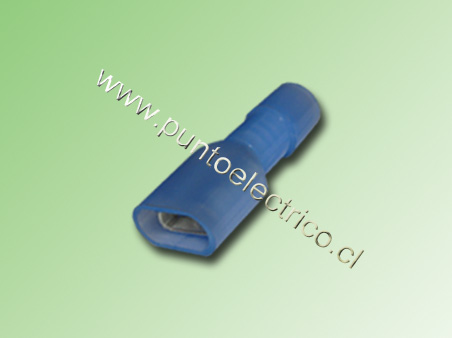TERMINAL FASTON HEMBRA 16/14AWG AZUL AIS. COMPLETA 6,3MM-PE130156