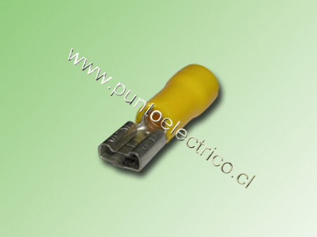 TERMINAL FASTON HEMBRA 12/10 AWG. COLOR AMARILLO ANCHO 5,3mm-PE130161