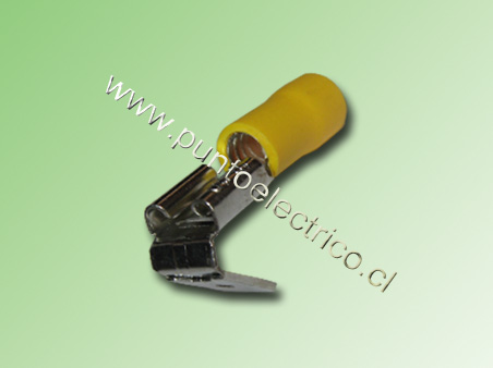 TERMINAL FASTON HEMBRA/MACHO 12/10 AWG. COLOR AMARILLO ANCHO 6,3mm-PE130164