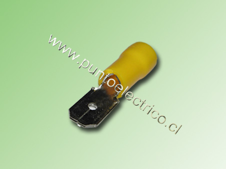 TERMINAL FASTON MACHO 12/10 AWG. COLOR AMARILLO ANCHO 6,3mm-PE130165