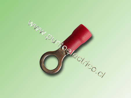 TERMINAL ANILLO 22/18 AWG COLOR ROJO PERF. 5.3mm - PE130171