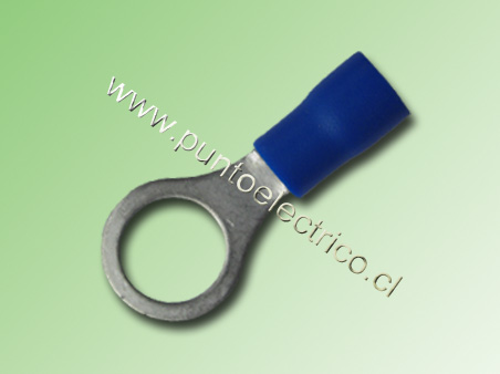 TERMINAL ANILLO 16/14 AWG COLOR AZUL PERF. 8.3mm - PE130179