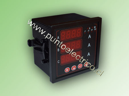 AMPERMETRO DIGITAL 3 FASES 5 Amp. 72x72 mm - PE150520