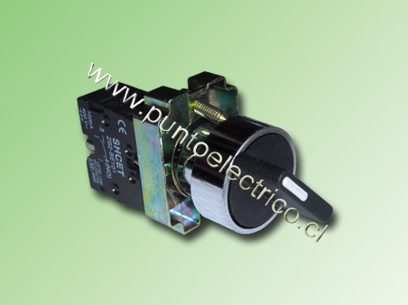 SELECTOR 2 POSICIONES C/RETORNO , MANETA CORTA 22mm 1NA PE170214
