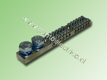 BARRA DISTRIBUCION BRONCE DOBLE 12 PUNTOS - PE200378