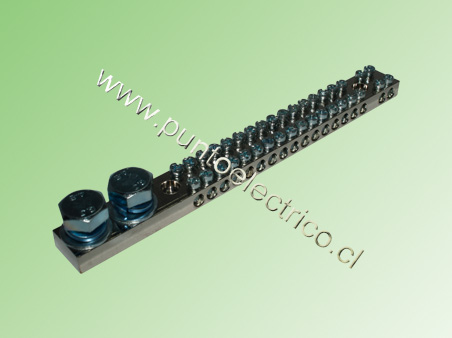 BARRA DISTRIBUCION BRONCE DOBLE 18 PUNTOS - PE200380