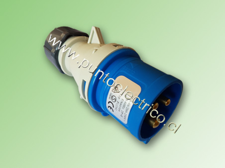 ENCHUFE MACHO VOLANTE 2P T 16Amp. 220VAC. IP44 - PE200400