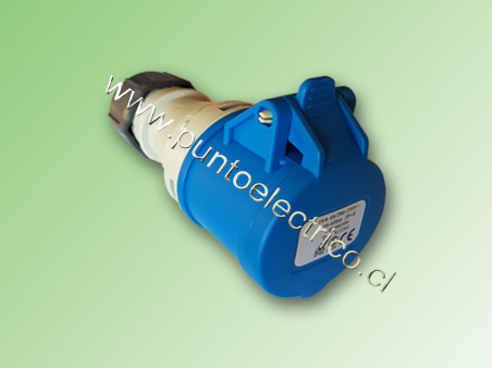 ENCHUFE HEMBRA VOLANTE 2P T 16Amp. 220VAC. IP44 C/P - PE200401