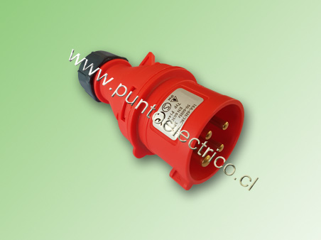 ENCHUFE MACHO VOLANTE 3P T 16Amp. 380VAC. IP44 - PE200414