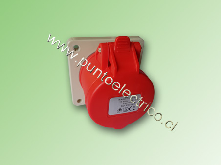 ENCHUFE HEMBRA EMBUTIDA 3P T 16Amp. 380VAC. IP44. PE200416