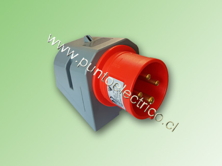 ENCHUFE MACHO SOBREPUESTO 3P T 16Amp. 380VAC. IP44 PE200419