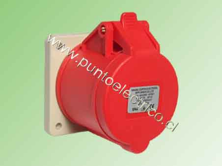 ENCHUFE HEMBRA EMBUTIDA 3P T 32Amp. 380VAC. IP44 - PE200423