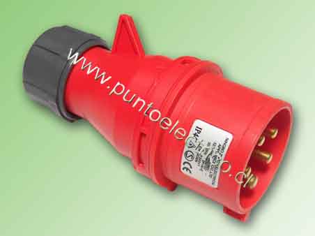ENCHUFE MACHO VOLANTE 3P N T 32Amp. 380VAC. IP44 - PE200435