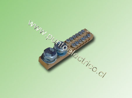 BARRA DISTRIBUCION BRONCE DOBLE 6 PUNTOS - PE200375