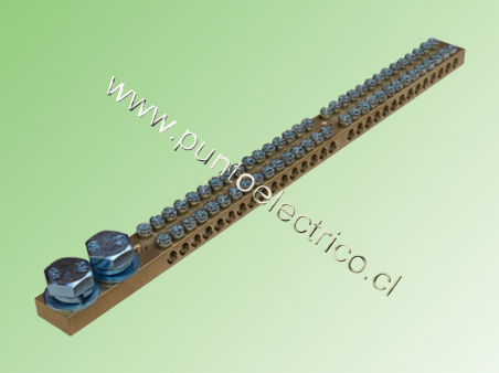 BARRA DISTRIBUCION BRONCE DOBLE 30 PUNTOS - PE200383