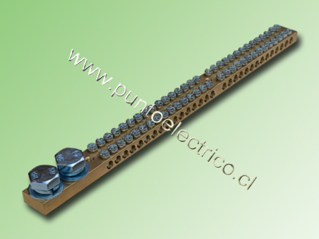 BARRA DISTRIBUCION BRONCE DOBLE 36 PUNTOS - PE200384