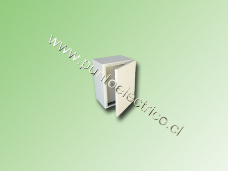 CAJA METALICA C/PUERTA INTERIOR 400x300x250mm RAL 7032 IP66 - PE240045