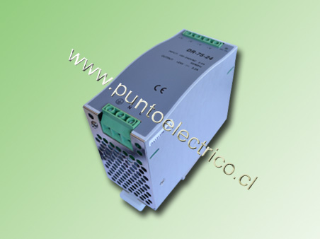 FUENTE DE PODER A RIEL DIN, ENTRADA 100/240VAC SALIDA 24VDC 3,83Amp.-PE140218