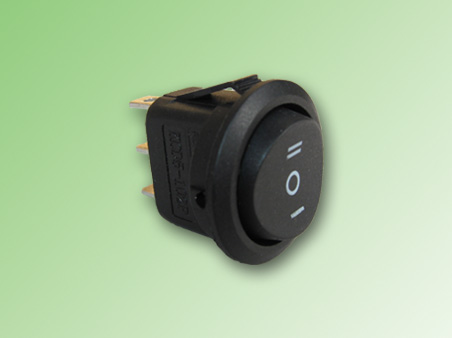 SWITCH ON-OFF-ON EMBUTIDO 21mm Ø COLOR NEGRO - PE180120