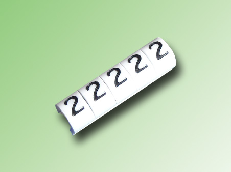 TIRA DE 100 MARCAS TIPO CLIP PARA CABLE 16/14 AWG N°2 - PE120402