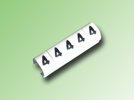 TIRA DE 1000 MARCAS TIPO CLIP PARA CABLE 16/14 AWG N°4 - PE120404