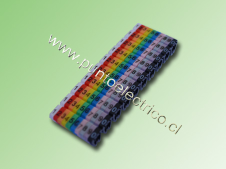 TIRA DE 10 MARCAS PARA CABLE 12/10AWG N°2 4,0mm Ø. PE120472