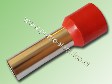 FERRULE AISLADO 35mm COLOR ROJO LARGO 25mm. PE130029
