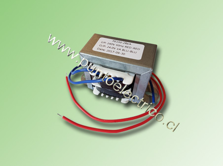 TRANSFORMADOR DE CONTROL 240VAC/50Hz A 24VAC 1 AMP (24VA). PE150723