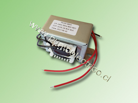 TRANSFORMADOR DE CONTROL 240VAC/50Hz A 24VAC 2AMP (48VA). PE150725