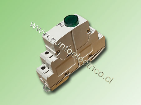 PILOTO A RIEL DIN COLOR VERDE 220VAC. PE170077