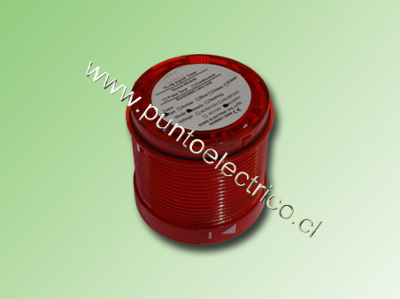 MODULO BALIZA TIPO LED 250V AC/DC COLOR ROJO 70mm. PE170106