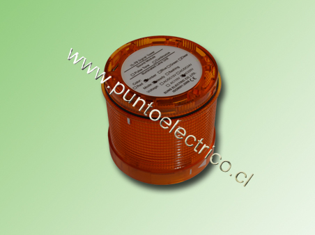 MODULO BALIZA TIPO LED 24V AC/DC COLOR AMARILLO 70mm. PE170097