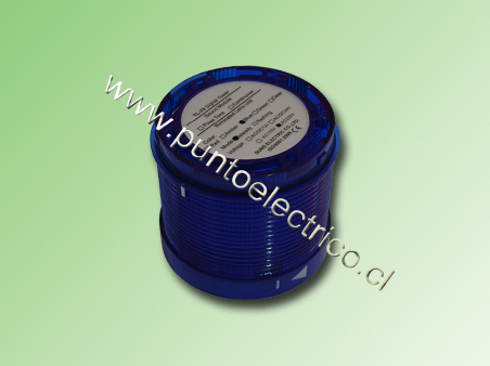 MODULO BALIZA TIPO LED 250V AC/DC COLOR AZUL 70mm. PE170108
