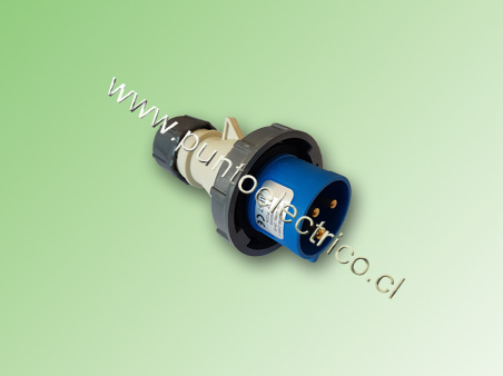 ENFUCHE MACHO VOLANTE 2P T16Amp. 250VAC. IP67. PE200500