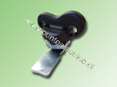 CHAPA PORTA CANDADO COLOR NEGRO 22mm. PE210109