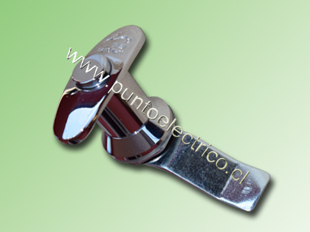 CHAPA TIPO T CROMADA CON BOTON. PE210116
