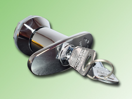 CHAPA TIPO T CROMADA CON LLAVE. PE210117