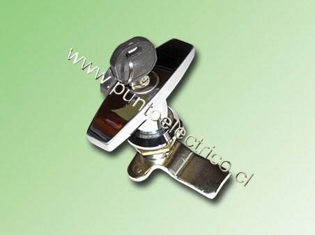ESPAÑOLETA CROMADA TIPO  T  CON LLAVE Y LENGUETA 3 PUNTAS. PE210205