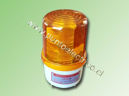 BALIZA DESTELLANTE LED COLOR AMARILLO 220VAC FIJACION C/HILO-PE170152