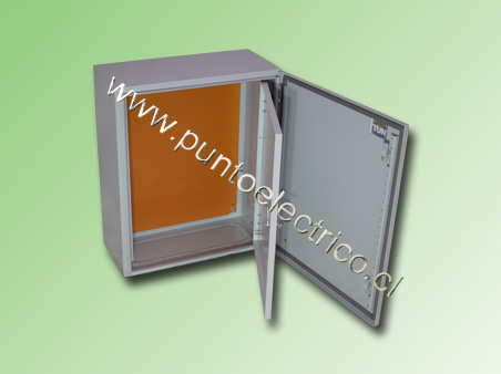 CAJA METÁLICA C/PUERTA  INT. 600x500x250mm IP66  RAL7035. COD PE240083