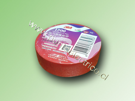 CINTA  AISLADORA  COLOR ROJO 3M 1500 18mm x10m X 0.13MM. COD PE110422