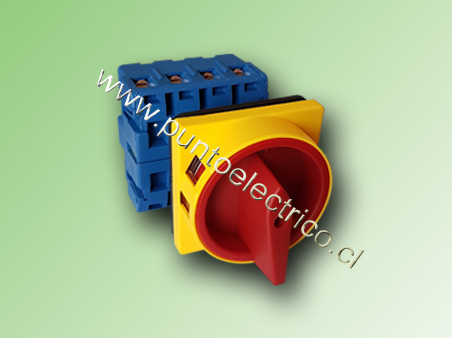SECCIONADOR  0-1   40 AMP. 4 P MONTAJE A PANEL CON PORTA CANDADO COD. PE180224