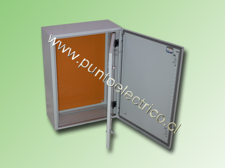 CAJA METÁLICA C/PUERTA  INT. 700x500x250mm IP65  RAL7035. COD. PE240086